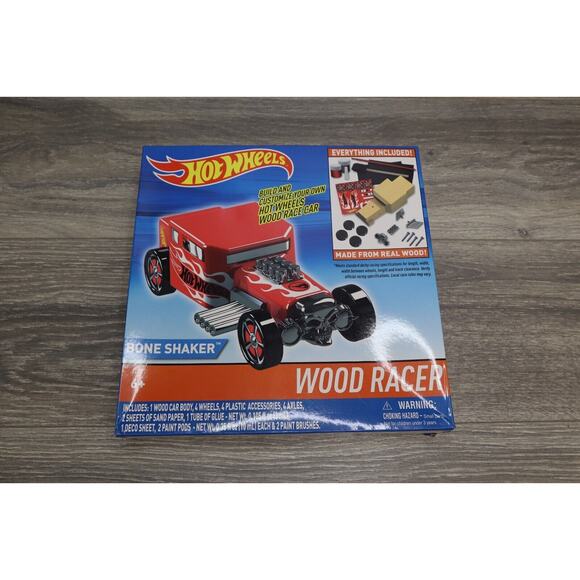 NEW Hot Wheels Wood Racers Bone Shaker car Build your own racer - Picture 16 of 16